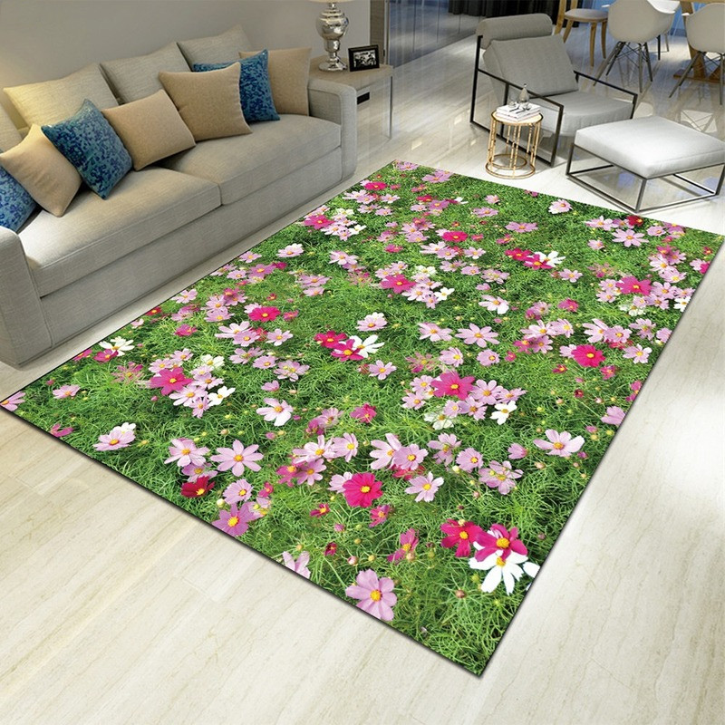 Commercial Kitchen Floor - سجادة بطباعة زهور وطبيعة لديكور المنزل،