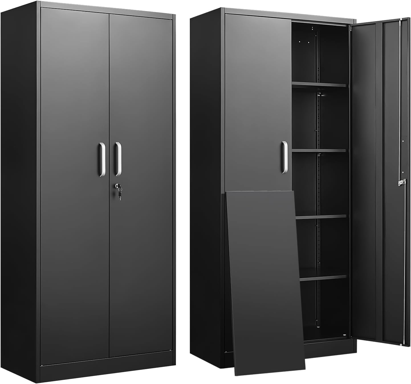 Commercial Kitchen Organization - خزانة تخزين معدنية بأرفف قابلة للتعديل،