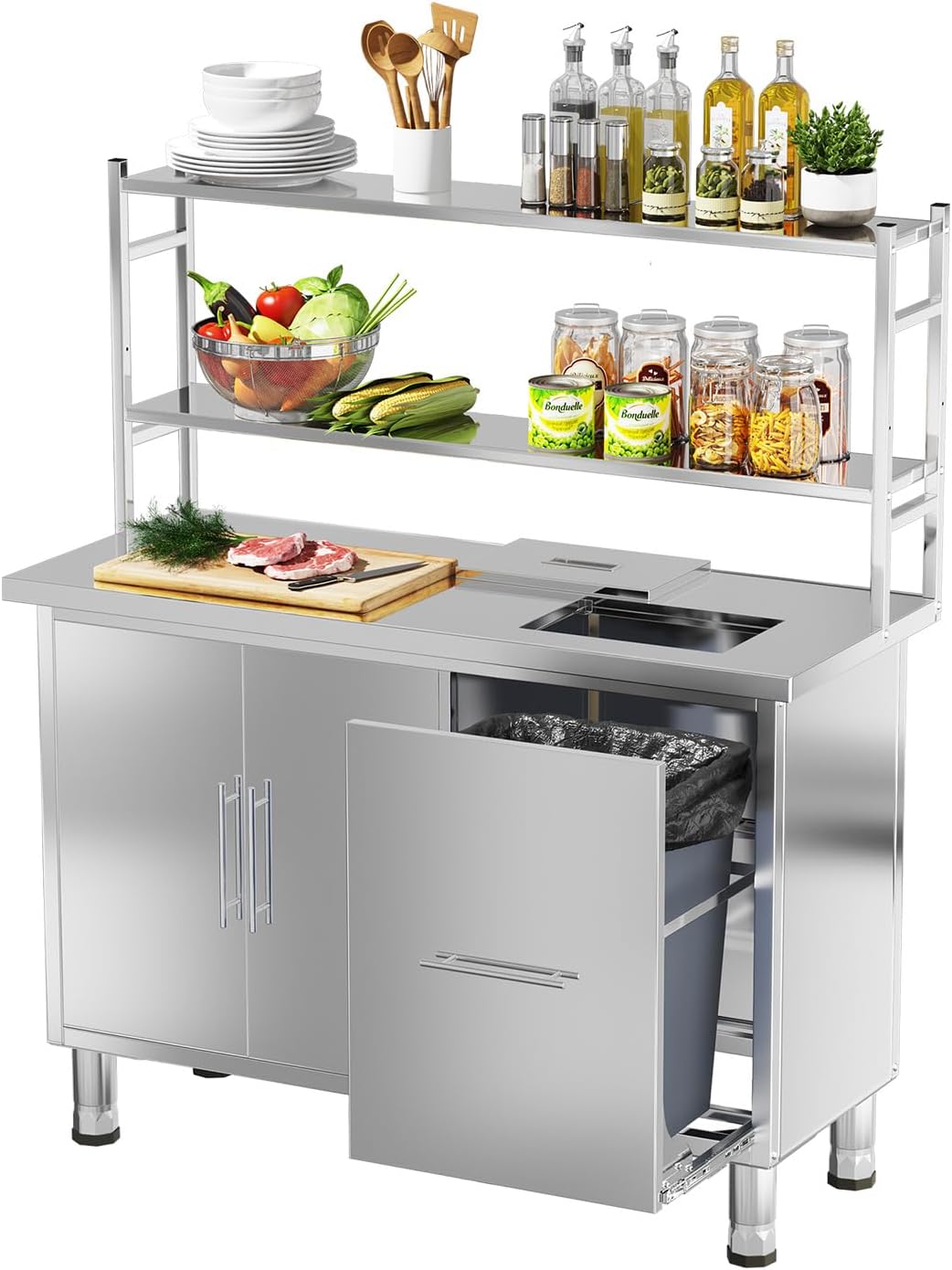 طاولة تحضير من الفولاذ المقاوم - مراجعة Commercial Kitchen Prep Table وسعره