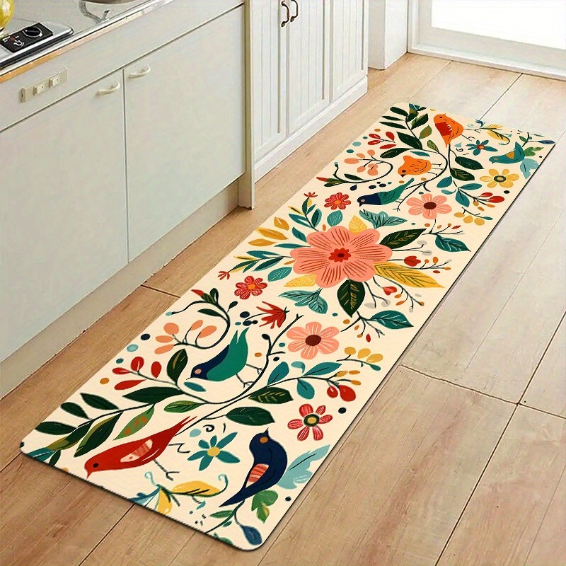 سجادة ممر بتصميم زهور وطيور وف - مراجعة Commercial Kitchen Floor وسعره
