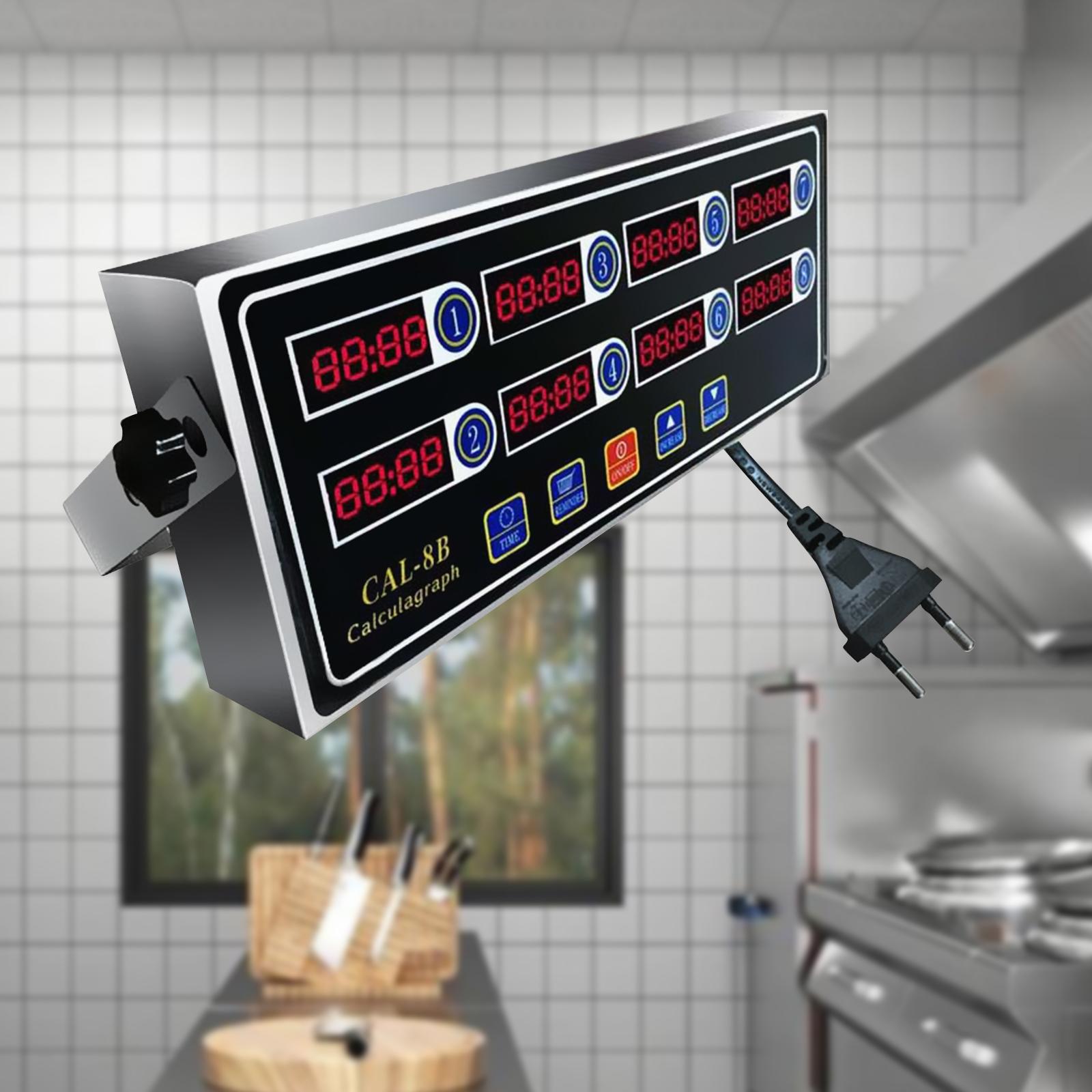 التجارية 8 قنوات المطبخ الرقمي - مراجعة Commercial Kitchen Timer وسعره